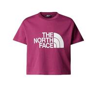 The North Face Girl's S/S Crop Easy T-Shirt, Cyber Berry, 7/8 Years
