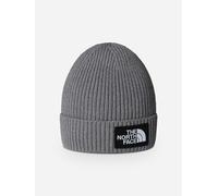 The North Face Kids TNF Logo Box Cuffed Beanie, TNF Medium Grey Heather, One Size