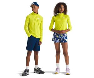 The North Face Kids Never Stop 1/4 Zip Long Sleeve top, Sulphur Spring Green, 14/16 Years