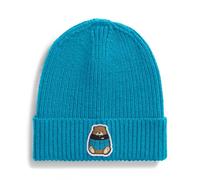 The North Face Kids TNF Logo Box Cuffed Beanie, Meridian Blue/Nuptse Be, One Size
