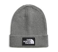 The North Face Kids TNF Logo Box Cuffed Beanie, TNF Medium Grey Heather, One Size