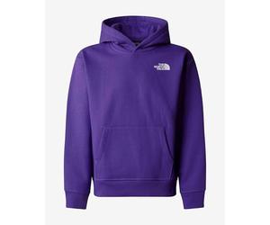 The North Face Kids Vertical Graphic Oversized Hooded Sweatshirt, Peak Purple, 14 Years