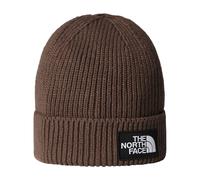 The North Face Logo Box Cuffed Beanie Brown