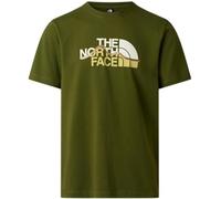 The North Face Men’s Mountain Line Regular Graphic T-Shirt - Soft Cotton Essential - Water-Based Graphic Print - Green, L