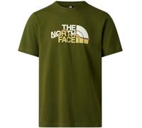 The North Face Men’s Mountain Line Regular Graphic T-Shirt - Soft Cotton Essential - Water-Based Graphic Print - Green, M