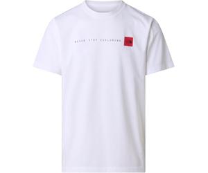The North Face Men’s Never Stop Exploring Regular Graphic T-Shirt - Soft Cotton, Polyester Blend - Water-Based Graphic Print - White, S