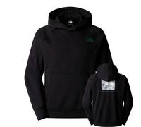 The North Face Men's Raglan Box Nse Tailgrid Infill Hooded Sweatshirt, Tnf Black/Deep Nori Tra, M