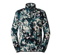 The North Face 100 Glacier Printed 1/4 Zip Fleece: Deep Nori Trail: M