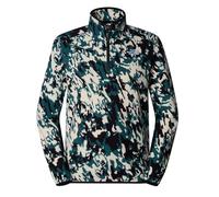 The North Face Men's 100 Glacier Printed 1/4 Zip Sweatshirt, Deep Nori Trail Grid Pr, M