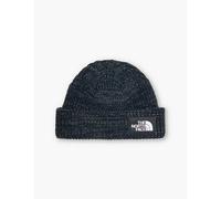 The North Face Mens Black Salty Brand-patch Knit Beanie Hat