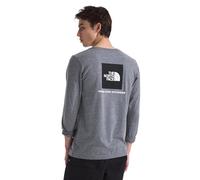 THE NORTH FACE Men's Core Box Long Sleeve NSE Tee | T-Shirt with Ribbed Collar & Cuffs for Durability, Tnf Mid Grey Heather, Medium