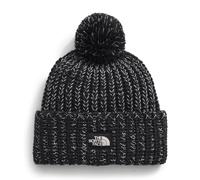 The North Face Men's Cozy Chunky Cabin Beanie Hat, TNF Black/White Dune, One Size