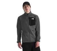 The North Face Men's Crest Full Zip Jacket - Fleece Coat with Water Repellent Finish, Durable Collar, Secure Zip Pockets, Anthracite Grey/TNF Black, M