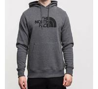 The North Face Mens Drew Peak Embroidery Overhead Hoodie Grey Cotton - Size Medium