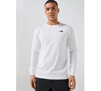 The North Face Mens Evolution Simple Dome Long Sleeve T-Shirt, White, Size L, Men White