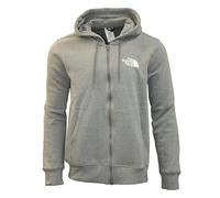 THE NORTH FACE Men's Full Zip Cotton Blend Hooded Sweatshirt, Tnf Medium Grey Heather, XL