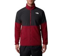The North Face Men's Glacier Heavyweight Full Zip Fleece Jackets, Garnet Red/Asphalt Grey, M