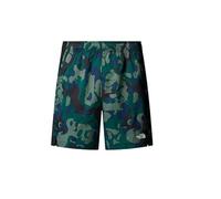 The North Face Men's Mountain 24/7 7In AOP Reg Shorts, Deep Nori Light Show, M