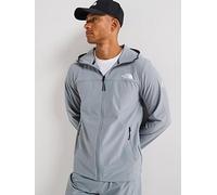 The North Face Men's Mountain Athletics Hooded Wind Jacket, Grey, Size S, Men Grey
