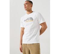 The North Face Mens Mountain Line T-Shirt, White, Size L, Men White