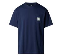 The North Face Mens Mountain Logo Relaxed Pocket T-Shirt Navy XL
