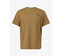 The North Face Mens The North Face Basecamp Barista Graphic-Print Cotton T-Shirt Caraway Seed S