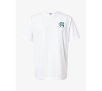 The North Face Mens The North Face Basecamp Barista Graphic-Print Cotton T-Shirt Tnf White/Pacif L