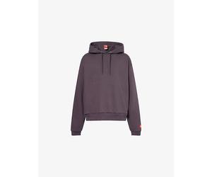 The North Face Mens The North Face Redbox Brand-Patch Cotton-Jersey Hoody Obsidian XL