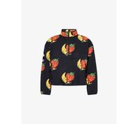 The North Face Mens The North Face x Shf Strawberry-Print Fleece Jacket Tnf Black Straw S
