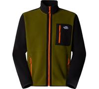 The North Face Men's Yumiori Full Zip Fleece jacket, Forest Olive/Tnf Black, XXL