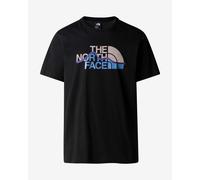 The North Face T-shirt Mountain Line Short Sleeve 100% Cotton Black Size M