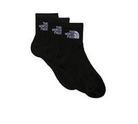 THE NORTH FACE Multi Sport Cush Quarter Sock 3 Pack, Black, Size S, Men Black