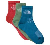 The North Face Unisex Multi Sport Cush Quarter 3P Socks, Dusk Blue/Slate Moss/Ma, M