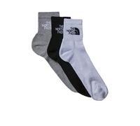 THE NORTH FACE Multi Sport Cushioned Quarter Sock 3 Pack, Black/Multi, Size S, Men Print