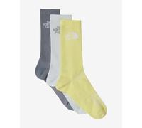 The North Face Multisport Cush Crew Socks Dark Grey White Yellow (3 Pairs) - L