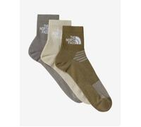 The North Face Multisport Cush Quarter Socks Dark Grey Beige Khaki (3 Pairs) - M