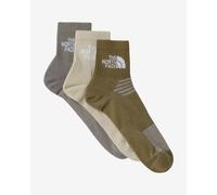 The North Face Multisport Cush Quarter Socks Dark Grey Beige Khaki (3 Pairs) - XS