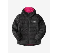 The North Face Never Stop Down Hooded Jacket Black Pink Girls - XL