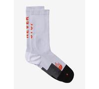 The North Face Never Stop Trail Run Crew Socks White Black Orange - M