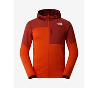 The North Face Polartec Power Grid Hooded Jacket Red Lava Orange - L