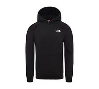 The North Face Mens Raglan Red Box Pullover Hoodie Black Cotton - Size Medium