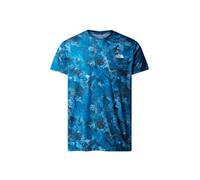 The North Face Reaxion Amp Print T-Shirt Adriatic Blue Moss Camo Print XL