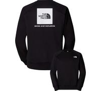 The North Face - Round neck sweater in 80% cotton, 20% recycled polyester fleece - M Raglan Box Nse Regular Crew TNF Black for Men in Recycled Polyester - Size S Black S
