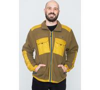 The North Face M Royal Arch F/Z Jacket Military Olive - Mineral Gold - Shady Blue, Size M - Mens Fleece Jacket, Color Colorblock / Brown