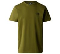 Simple Dome T-Shirt in Cotton Mix with Small Logo Print dark olive green