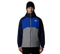 The North Face Stratos Hooded Waterproof Jacket: Monument Grey/Blue/Su