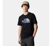 The North Face T-Shirt Men Black Mountain Line Graphic Print Cotton Short Sleeve
