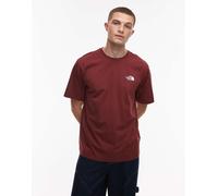 The North Face T-Shirt Mens Mountain Sketch Burgundy Graphic Print Summer Tee