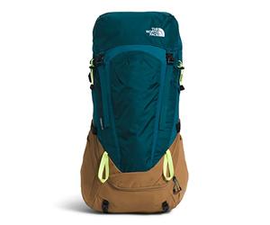 THE NORTH FACE Terra 55 L Backpacking Backpack, Blue Coral/Utility Brown/Led Yellow, S/M, Terra 55
