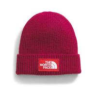 THE NORTH FACE TNF Logo Box Cuffed Beanie, Beetroot/TNF Red, One Size Regular